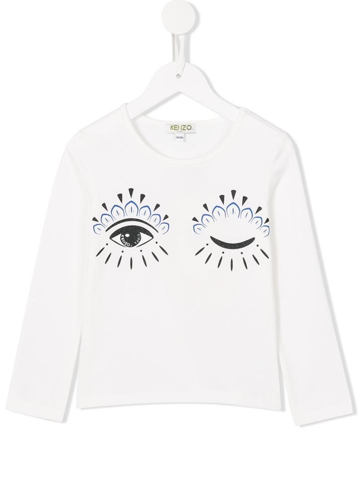 Kenzo Kids 'winking Eye' Sweatshirt, Girl's, Size: 6 Yrs, Nude/neutrals