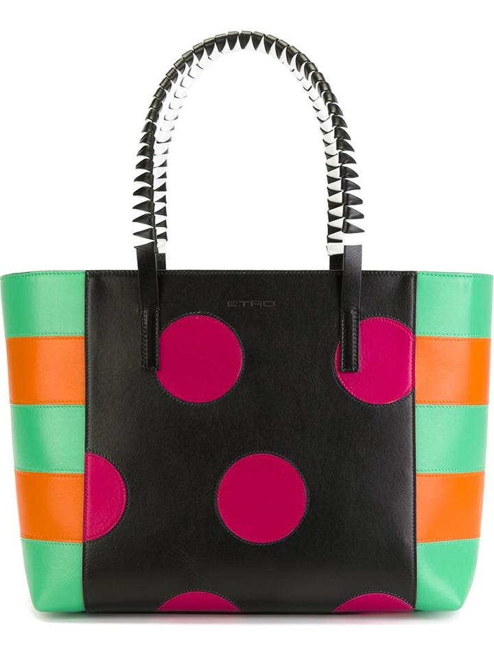 Etro Dot And Stripe Shopper Tote, Women's