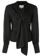 Alexis Tied Blouse - Black