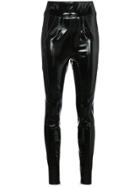 Alyx High Waisted Vinyl Skinny Trousers - Black