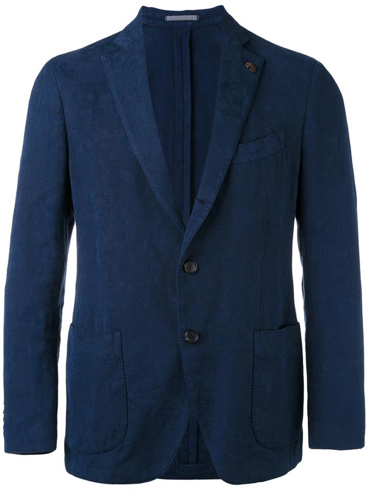 Classic Blazer - Men - Cotton/linen/flax/polyester - 48, Blue, Cotton/linen/flax/polyester, Gabriele Pasini