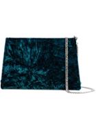 Maison Margiela Top-zip Metallic Clutch - Blue