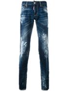 Dsquared2 Paint Splatter Jeans - Blue