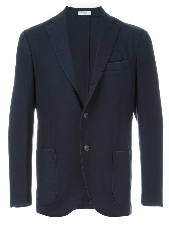 Boglioli Two Button Blazer, Men's, Size: 50, Blue, Cupro/wool