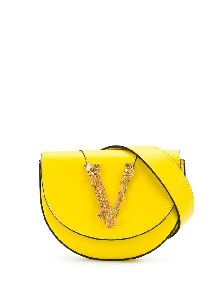Versace V-embellished Belt Bag - Yellow