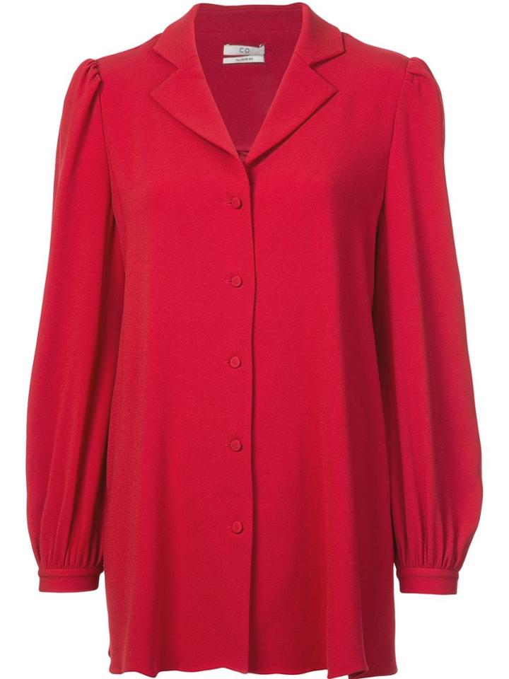 Co Buttondown Tunic Red