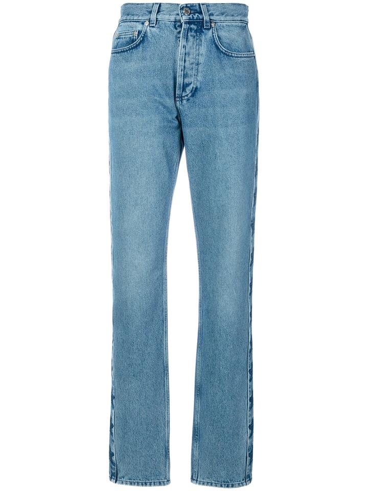 Givenchy - Star Patch Slouchy Jeans - Women - Cotton/polyester - 38, Blue, Cotton/polyester