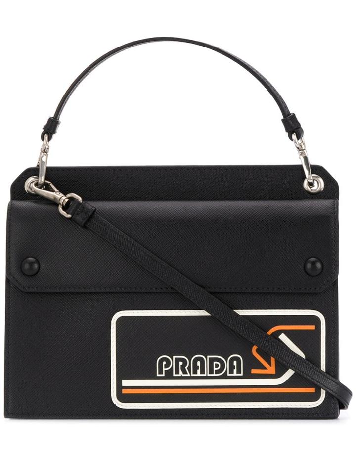 Prada Logo Cross-body Bag - Black