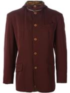 Jean Paul Gaultier Vintage Detachable Hood Blazer, Men's, Size: 50, Red