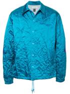 Facetasm Embroidered Logo Crinkle Jacket - Blue