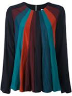 Lanvin Striped Blouse, Women's, Size: 36, Blue, Polyester