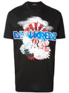 Dsquared2 Japanese Crane T-shirt, Men's, Size: Small, Black, Cotton