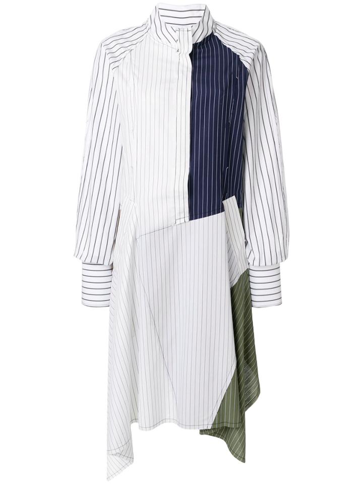 Jw Anderson Patchwork Shirt Dress - White