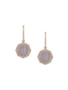 Astley Clarke Lace Agate Luna Drop Earrings - Metallic