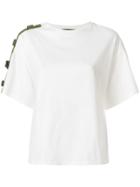 Mr & Mrs Italy Buckled Sleeves T-shirt - White