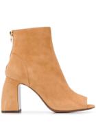 L'autre Chose Suede Ankle Boots - Neutrals