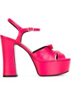 Saint Laurent Candy Sandals, Women's, Size: 41, Pink/purple, Leather/calf Leather