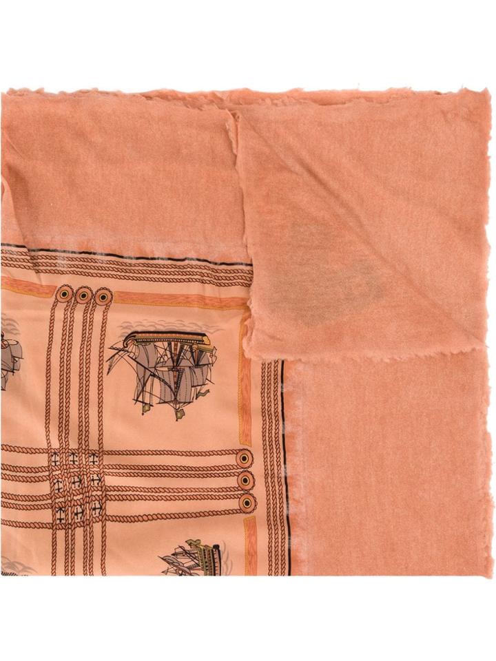 Avant Toi Sail Ship Scarf - Orange