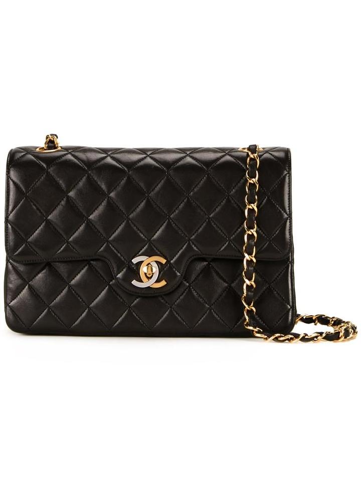 Chanel Vintage Mini 'paris' Shoulder Bag, Women's, Black