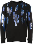 Neil Barrett Flower Print Sweatshirt - Black