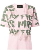 Mr & Mrs Italy Graffiti Print T-shirt - Pink