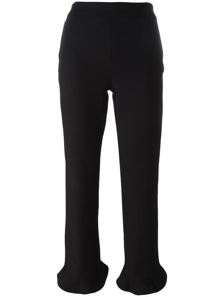 Opening Ceremony Flared Cropped Trousers, Women's, Size: 4, Black, Nylon/spandex/elastane/polyester/cotton