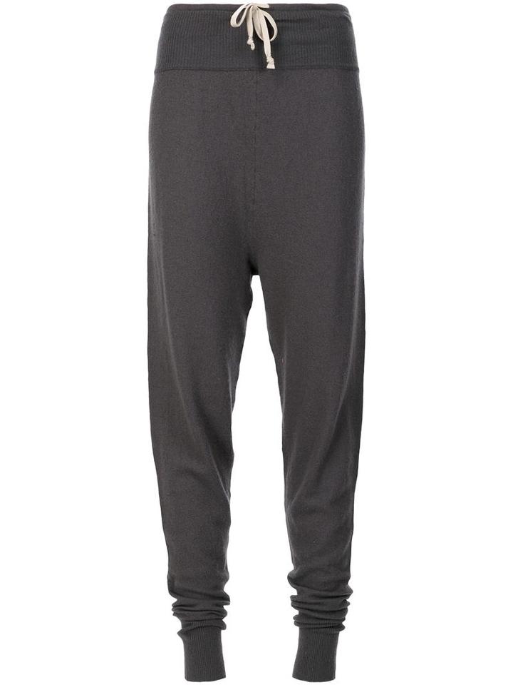 Rick Owens 'pod' Knitted Trousers, Women's, Size: Large, Grey, Cashmere