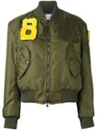 Forte Couture Zipped Bomber Jacket, Women's, Size: 42, Green, Polyamide/polyester/wool