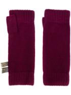 N.peal Fingerless Gloves - Pink & Purple