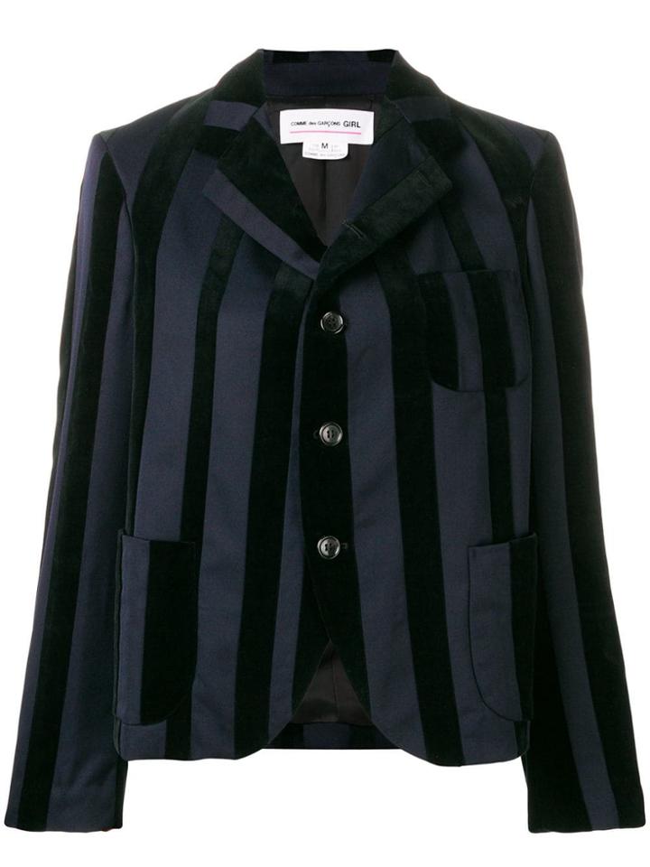 Comme Des Garçons Girl Striped Blazer - Blue