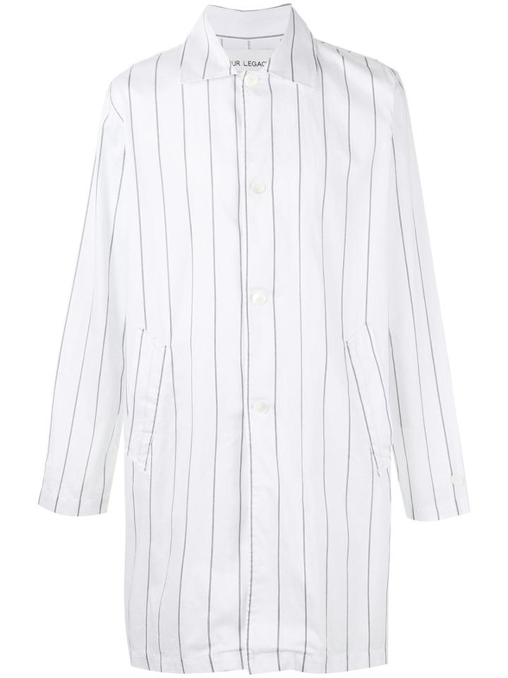 Our Legacy - Oversized Stripe Shirt - Men - Cotton - 46, White, Cotton