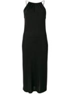 Versace Vintage Gathered Halter-neck Dress - Black