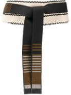 Etro Striped Knit Belt - Neutrals