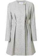 Carven Fitted Collarless Coat - Grey