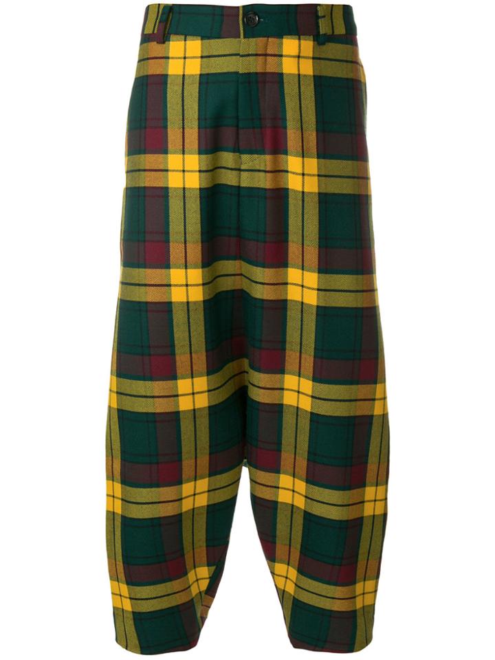 Comme Des Garçons Vintage Pleated Low Crotch Trousers - Green