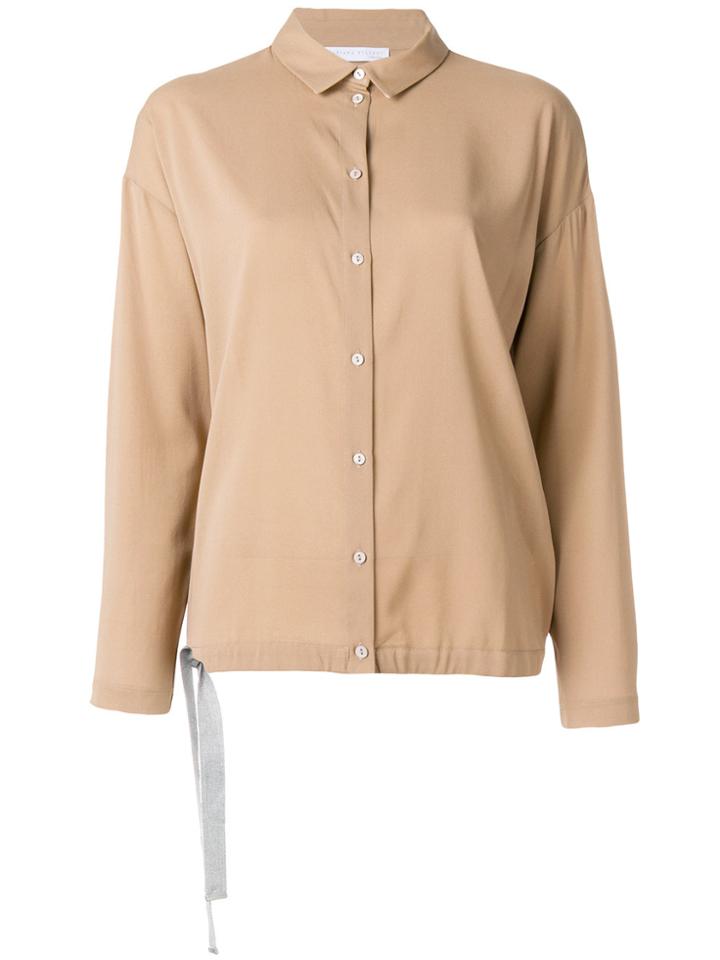 Fabiana Filippi Drawstring Hem Shirt - Nude & Neutrals