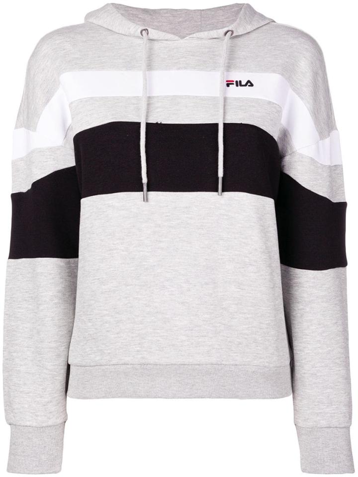 Fila Striped Hoodie - Grey