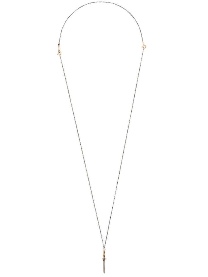 Ugo Cacciatori Sword Pendant Necklace - Black