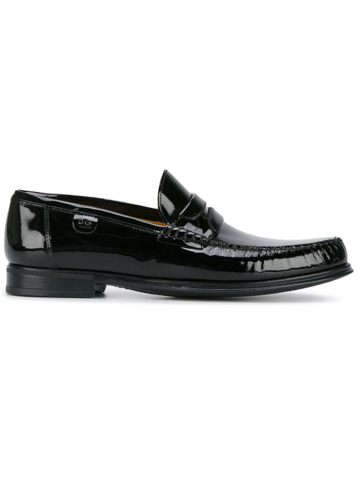 Dolce & Gabbana Round Toe Loafers - Black