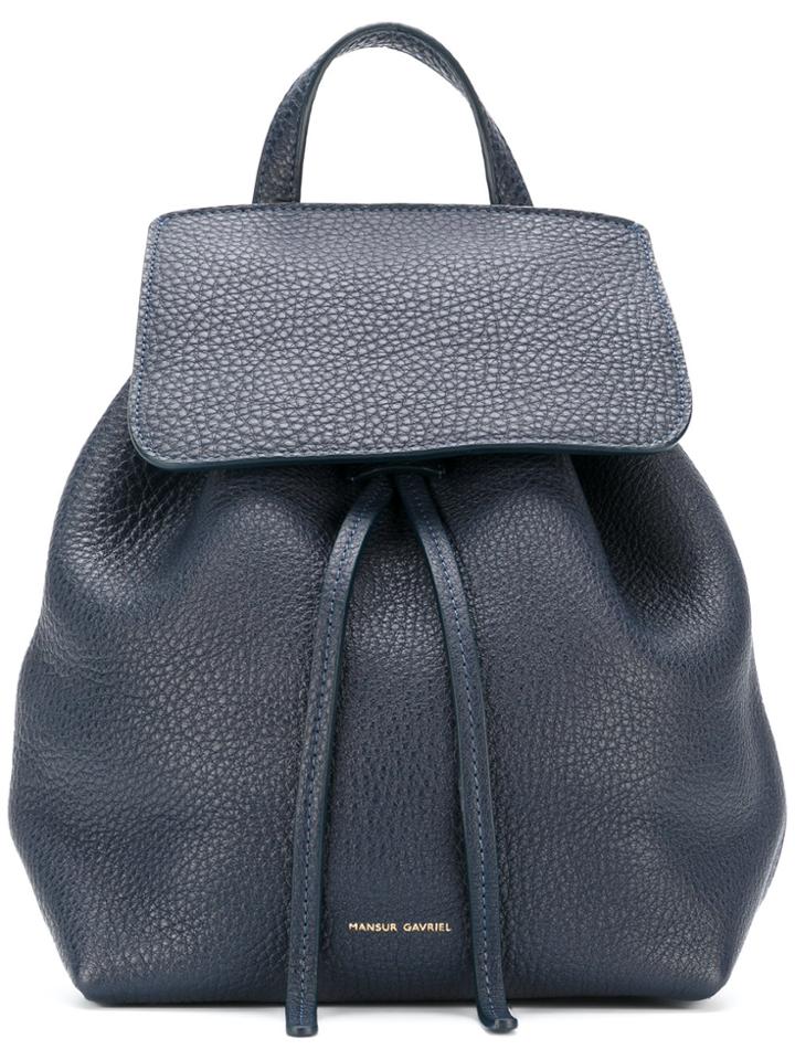 Mansur Gavriel Logo Stamp Backpack - Blue