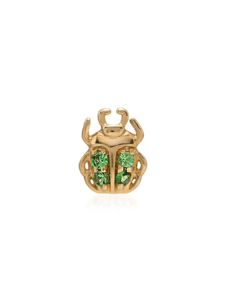 Loquet 18kt Yellow Gold Beetle Charm - Green