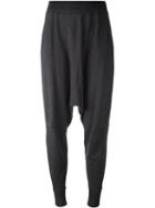 Rundholz Drop-crotch Tapered Trousers, Women's, Size: Xs, Grey, Cotton/spandex/elastane