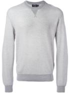 Hackett - Neck Detail Sweatshirt - Men - Cotton/cashmere - Xxl, Grey, Cotton/cashmere