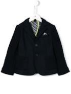 Armani Junior Chest Pocket Blazer, Kids Unisex, Size: 6 Yrs, Blue, Wool/polyamide/polyester