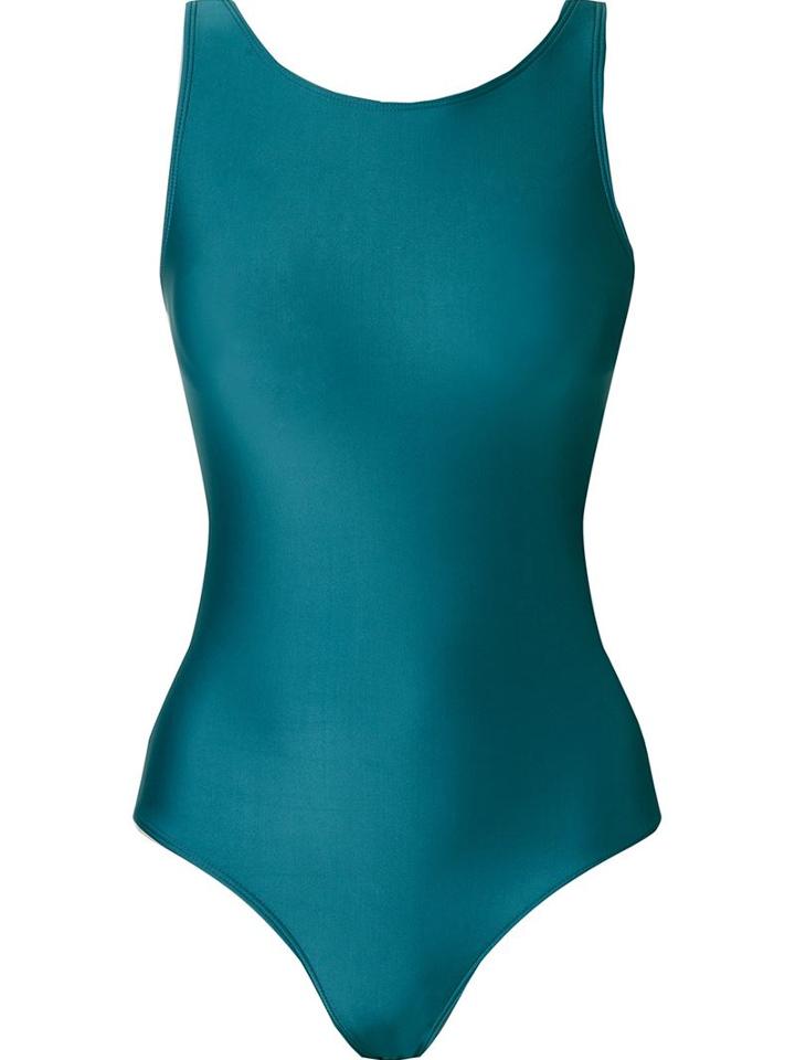 Lygia & Nanny Round Neck Swimsuit, Women's, Size: 40, Green, Polyamide/spandex/elastane