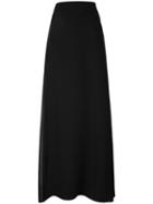 Lanvin Long Side Slit Skirt, Women's, Size: 40, Black, Silk