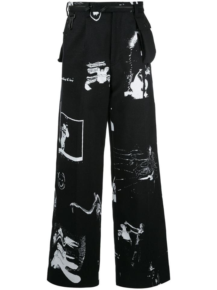 Undercover Graphic Printed Trousers - Black