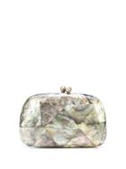 Serpui Black Lip Clutch Bag - Grey