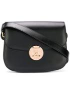 Calvin Klein 205w39nyc Small Round Lock Shoulder Bag - Black