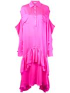 Natasha Zinko Cold-shoulder Kaftan Dress, Women's, Size: 38, Pink/purple, Silk